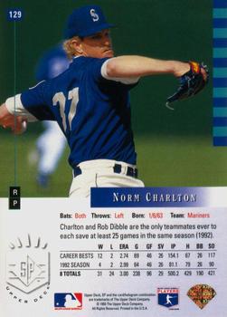 Norm Charlton  baseball card collectible - Main Image 2