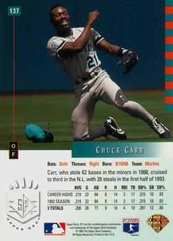 Chuck Carr  baseball card collectible - Main Image 2