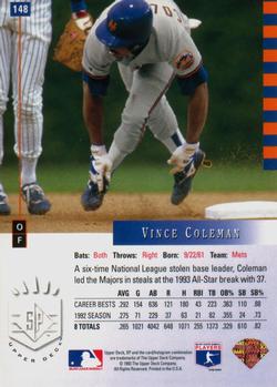 Vince Coleman  baseball card collectible - Main Image 2