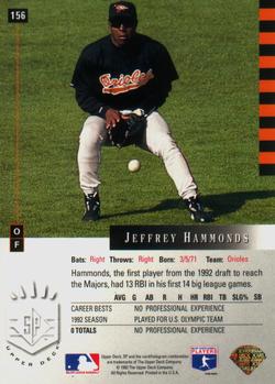 Jeffrey Hammonds  baseball card collectible - Main Image 2