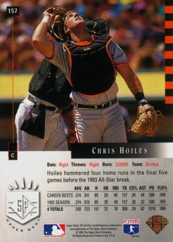 Chris Hoiles  baseball card collectible - Main Image 2