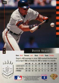 David Segui  baseball card collectible - Main Image 2