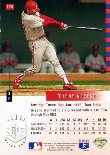 Tommy Greene  baseball card collectible - Main Image 2