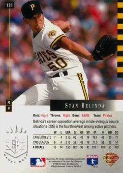 Stan Belinda  baseball card collectible - Main Image 2
