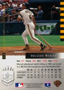 Orlando Merced  baseball card collectible - Main Image 2