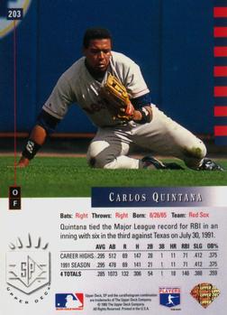 Carlos Quintana  baseball card collectible - Main Image 2