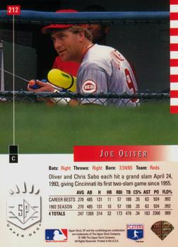 Joe Oliver  baseball card collectible - Main Image 2