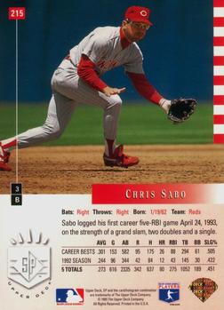 Chris Sabo  baseball card collectible - Main Image 2