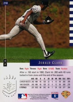 Jerald Clark  baseball card collectible - Main Image 2