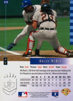 Brian McRae  baseball card collectible - Main Image 2