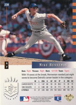 Mike Henneman  baseball card collectible - Main Image 2