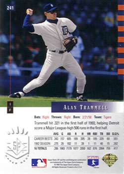 Alan Trammell  baseball card collectible - Main Image 2