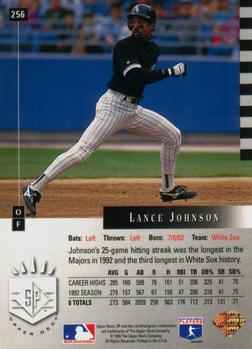 Lance Johnson  baseball card collectible - Main Image 2