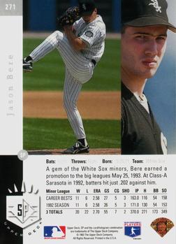 Jason Bere  baseball card collectible - Main Image 2