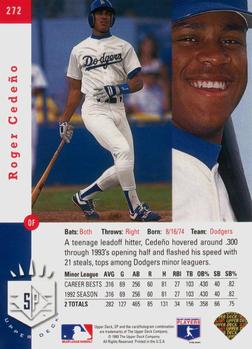 Roger Cedeno  baseball card collectible - Main Image 2