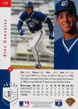 Alex Gonzalez  baseball card collectible - Main Image 2