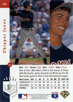 Chipper Jones  baseball card collectible - Main Image 2