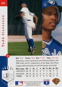 Todd Steverson  baseball card collectible - Main Image 2