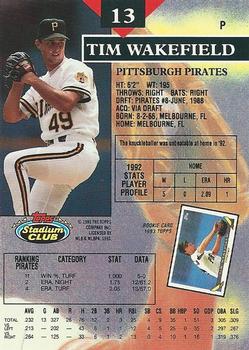 Tim Wakefield  baseball card collectible - Main Image 2
