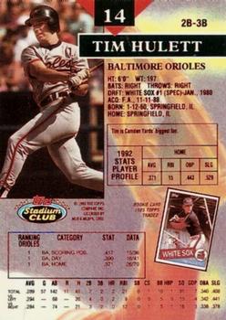 Tim Hulett  baseball card collectible - Main Image 2