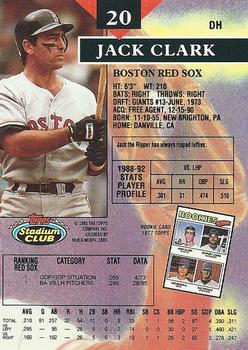 Jack Clark  baseball card collectible - Main Image 2