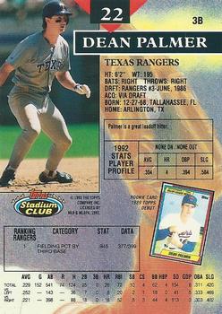 Dean Palmer  baseball card collectible - Main Image 2
