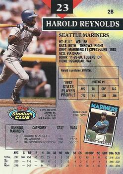 Harold Reynolds  baseball card collectible - Main Image 2