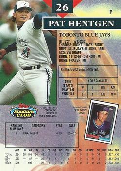Pat Hentgen  baseball card collectible - Main Image 2