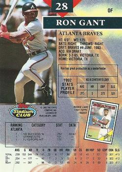 Ron Gant  baseball card collectible - Main Image 2