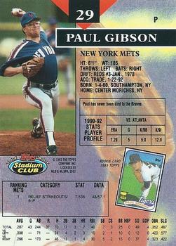 Paul Gibson  baseball card collectible - Main Image 2