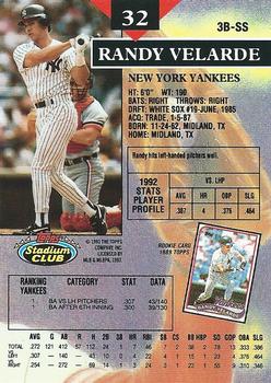 Randy Velarde  baseball card collectible - Main Image 2