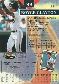 Royce Clayton  baseball card collectible - Main Image 2