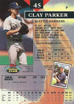 Clay Parker  baseball card collectible - Main Image 2