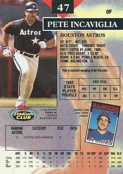 Pete Incaviglia  baseball card collectible - Main Image 2