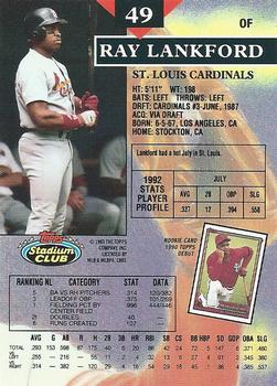 Ray Lankford  baseball card collectible - Main Image 2