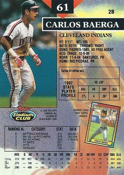 Carlos Baerga  baseball card collectible - Main Image 2
