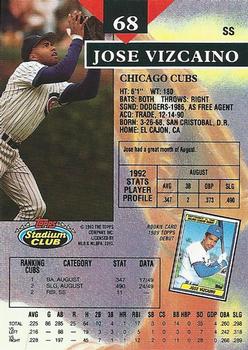 Jose Vizcaino  baseball card collectible - Main Image 2