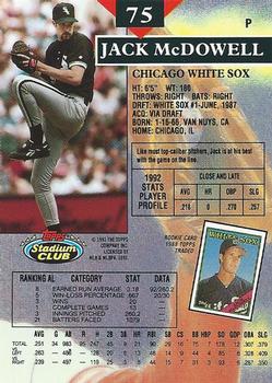 Jack McDowell  baseball card collectible - Main Image 2