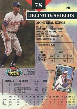 Delino DeShields  baseball card collectible - Main Image 2