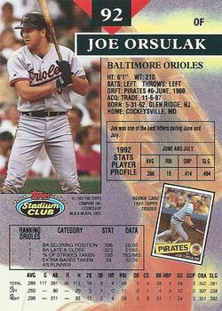 Joe Orsulak  baseball card collectible - Main Image 2