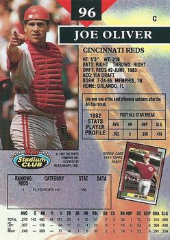Joe Oliver  baseball card collectible - Main Image 2