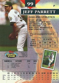 Jeff Parrett  baseball card collectible - Main Image 2