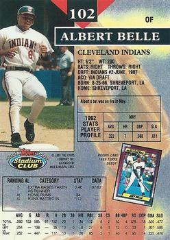 Albert Belle  baseball card collectible - Main Image 2