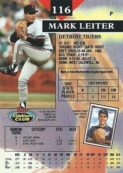 Mark Leiter  baseball card collectible - Main Image 2