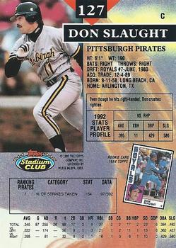 Don Slaught  baseball card collectible - Main Image 2