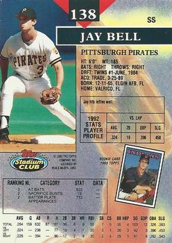 Jay Bell  baseball card collectible - Main Image 2