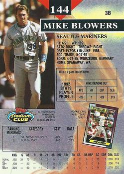 Mike Blowers  baseball card collectible - Main Image 2