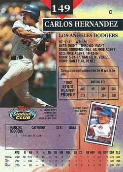 Carlos Hernandez  baseball card collectible - Main Image 2