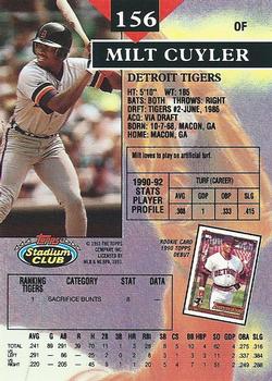 Milt Cuyler  baseball card collectible - Main Image 2