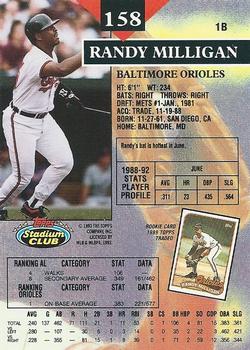 Randy Milligan  baseball card collectible - Main Image 2